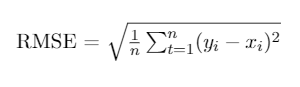 root mean squared error metrica